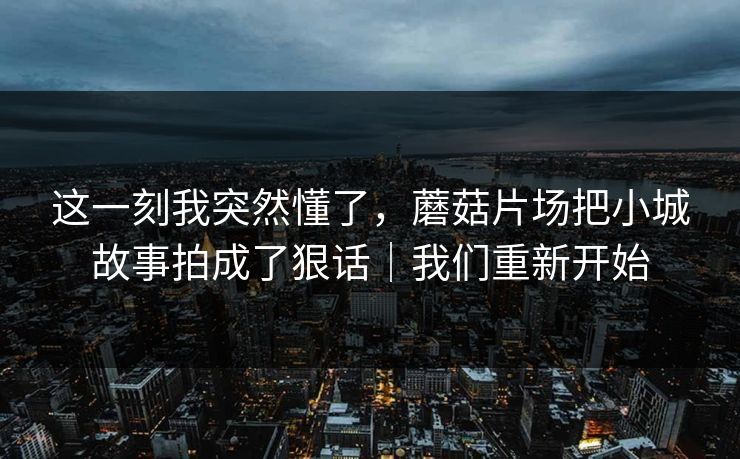 这一刻我突然懂了，蘑菇片场把小城故事拍成了狠话｜我们重新开始
